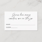 EVERLEIGH-Snoepjes in het Jar Game-kaartje Visitekaartje (Voorkant)