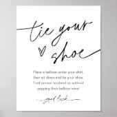 EVERLEIGH Stropdas Uw Schoen Baby shower Spel Poster (Voorkant)