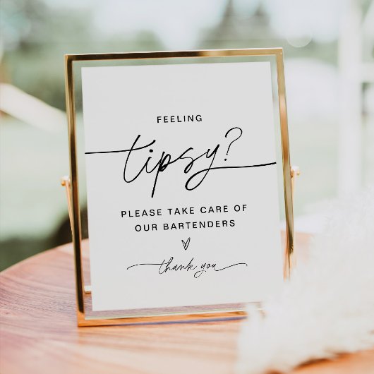 EVERLEIGH Tipsy Bar, Tip Bartender Poster