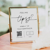 EVERLEIGH Tipsy Sign., Venmo Cashapp Tip Poster