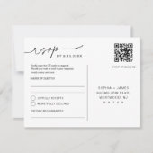EVERLEIGH Trouwfoto RSVP QR Code Briefkaart (Voorkant)