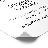 EVERLEIGH vangt het hashtag Love Wedding Hashtag Poster (Hoek)