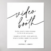 EVERLEIGH Video Booth Huwelijksbord Poster (Voorkant)