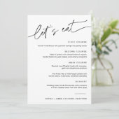 EVERLEIGH Wedding Dinner en Drink Menu Kaart (Staand voorkant)
