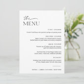 EVERLEIGH Wedding Dinner en Drink Menu Kaart (Staand voorkant)