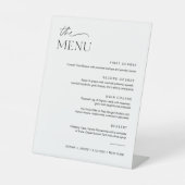 EVERLEIGH Wedding Dinner Menu 8x10 Reclamebord Met Voetstuk (Voorkant)