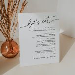 EVERLEIGH Wedding Dinner Menu 8x10 Reclamebord Met Voetstuk<br><div class="desc">Everleigh Collectie - een verbluffend en minimalistisch collectie met een modern lettertype voor kalligrafie dat zowel chic als stijlvol is. Dit collectie biedt een tijdloos en elegant ontwerp dat perfect is voor elke gebeurtenis, van bruiloften tot baby showers en alles daartussen. Beleef de elegantie en verfijning van het Collectie van...</div>