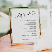 EVERLEIGH Wedding Dinner Menu Sign 8x10 Poster