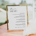 EVERLEIGH Wedding Dinner Menu Sign 8x10 Poster<br><div class="desc">Everleigh Collectie - een verbluffend en minimalistisch collectie met een modern lettertype voor kalligrafie dat zowel chic als stijlvol is. Dit collectie biedt een tijdloos en elegant ontwerp dat perfect is voor elke gebeurtenis, van bruiloften tot baby showers en alles daartussen. Beleef de elegantie en verfijning van het Collectie van...</div>