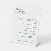 EVERLEIGH Wedding Drink Cocktail Menu 8x10 Reclamebord Met Voetstuk (Voorkant)