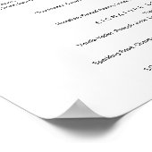 EVERLEIGH Wedding Drink Cocktail Menu Sign. Poster (Hoek)