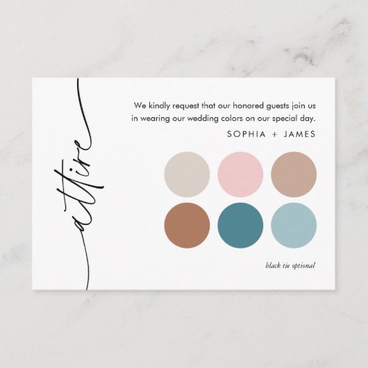 EVERLEIGH Wedding Guest Attire Enclosure Kaart (Voorkant)