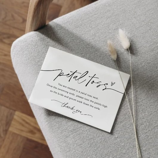 EVERLEIGH Wedding Petal Toss Seat Kaart
