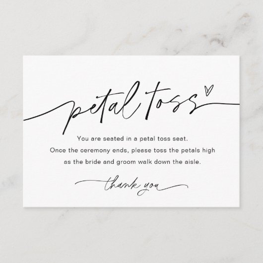 EVERLEIGH Wedding Petal Toss Seat Kaart (Voorkant)