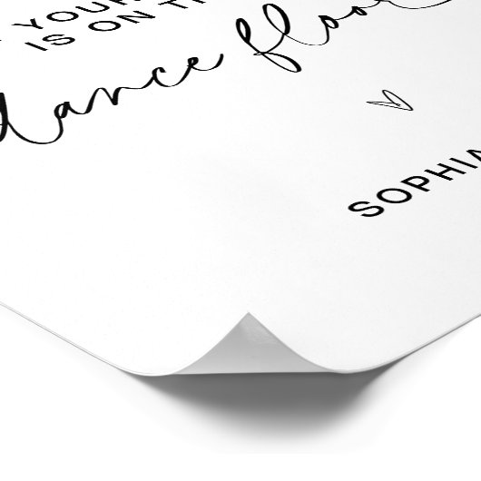 EVERLEIGH Wedding Seding Place Card Sign Poster (Hoek)