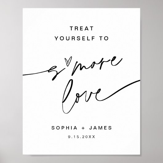 EVERLEIGH Wedding S'mores Sign S'more Love Poster (Voorkant)