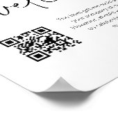 EVERLEIGH Wedding Wishing Well QR Code Sign Poster (Hoek)