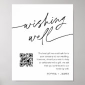 EVERLEIGH Wedding Wishing Well QR Code Sign Poster (Voorkant)