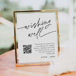 EVERLEIGH Wedding Wishing Well QR Code Sign Poster<br><div class="desc">Everleigh Collection - a stunning and minimalist collection that features a modern calligraphy font that is both chic and stylish. This collection offers a timeless and elegant design that is perfect for any event, from weddings to baby showers and everything in between. Embrace the elegance and sophistication of the Everleigh...</div>