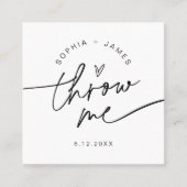 EVERLEIGH Weduwen sturen Petal Confetti Toss af Vierkante Visitekaartje (Voorkant)