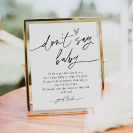 EVERLEIGH Zeg niet dat het Baby-spellenteken Poster