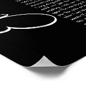 Everlong Black Script Song Lyric Wall Art afdrukke Poster (Hoek)