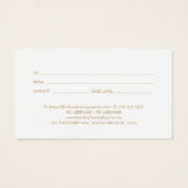 EVERLY Art Deco Black and Gold Gift Certificate Visitekaartje (Achterkant)