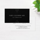 EVERLY Art Deco Black Business Gift Certificate Visitekaartje (Bureau)