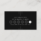 EVERLY Art Deco Black Business Reward 6 Punch Klantenkaartje (Voorkant)