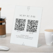 EVERLY Art Deco Business 2 Apps Scan To Pay Reclamebord Met Voetstuk (Insitu)