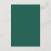 EVERLY Art Deco Emerald QR Code Wedding Details Informatiekaartje (Achterkant)