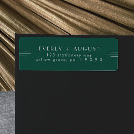 EVERLY Art Deco Emerald Return Address Labels