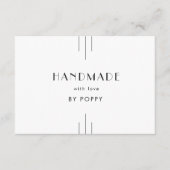 EVERLY Art Deco Handmade with Love Thank You Order Informatiekaartje (Voorkant)