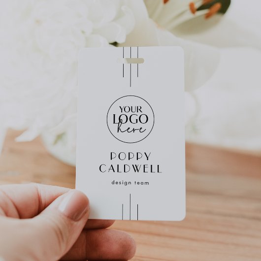 EVERLY Art Deco Logo QR Code Personeelskaart Badge