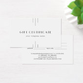 EVERLY Art Deco Minimal Business Gift Certificate Visitekaartje (Bureau)