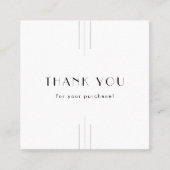 EVERLY Art Deco Minimal Business QR Code Thank You Kortingskaartje (Voorkant)