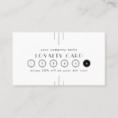 EVERLY Art Deco Minimal Business Reward 6 Punch Klantenkaartje (Voorkant)