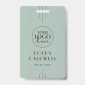 EVERLY Art Deco Salie Logo QR Code Personeelskaart Badge (Voorzijde)
