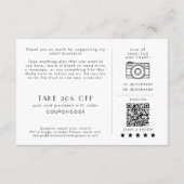 EVERLY Art Deco Small Business Thank You Order Informatiekaartje (Achterkant)