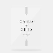 EVERLY Art Deco Zwarte Kaarten en geschenken bruil Acryl Bord (Voorkant)