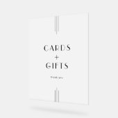 EVERLY Art Deco Zwarte Kaarten en geschenken bruil Acryl Bord (Hoek)