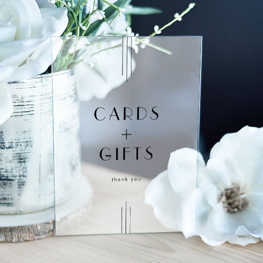 EVERLY Art Deco Zwarte Kaarten en geschenken bruil Acryl Bord