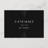 EVERLY Black Handmade with Love Thank You Order Informatiekaartje (Voorkant)