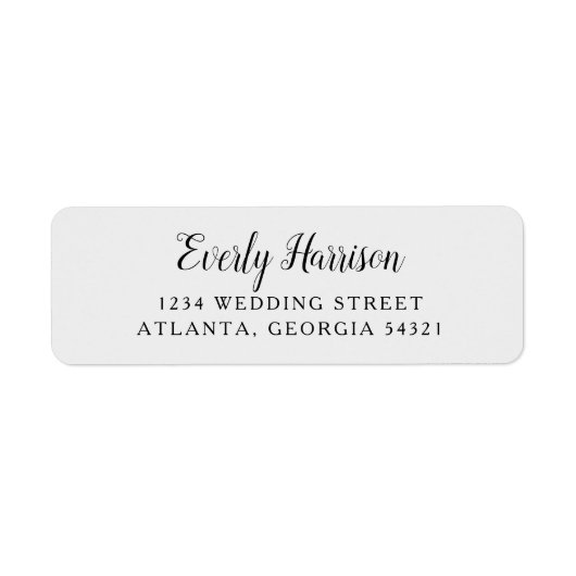 Everly bruiloft etiket (Voorkant)