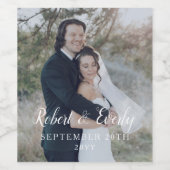 Everly bruiloft wijn etiket (Enkel label)