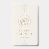 EVERLY Cream Gold Logo QR Code Personeelskaart Badge (Voorzijde)