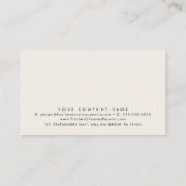 EVERLY Ivory Black Logo Business Reward 10 Punch Klantenkaartje (Achterkant)