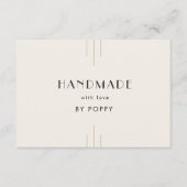 EVERLY Ivory Handmade with Love Thank You Order Informatiekaartje (Voorkant)