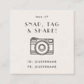 EVERLY Ivory Logo Social Media Share Thank You Vierkante Visitekaartje (Achterkant)