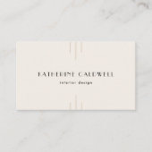 EVERLY Retro Art Deco Ivory Gold Black Visitekaartje (Voorkant)